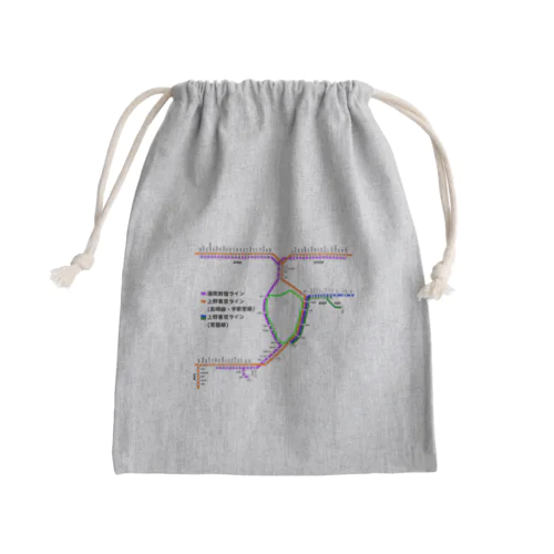 湘南新宿ライン・上野東京ライン  路線図 Mini Drawstring Bag