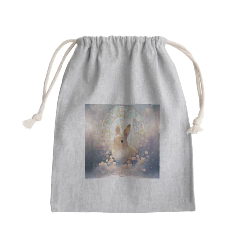 うさぎとステンドグラス｡.:*･ﾟ Mini Drawstring Bag