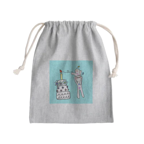 にじいろうちゅうじん Mini Drawstring Bag