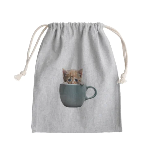 マグから子猫 Mini Drawstring Bag