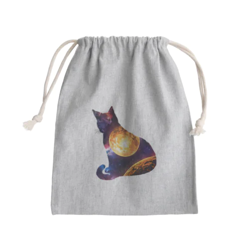 宇宙と猫002 Mini Drawstring Bag