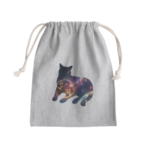 宇宙と猫003 Mini Drawstring Bag