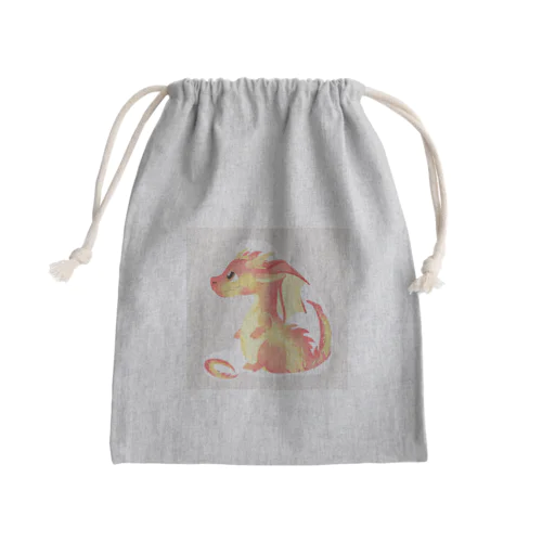 火の世界に生まれたドラゴン Mini Drawstring Bag