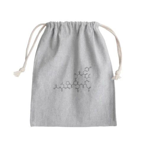 愛情ホルモン オキシトシン (ブラック) Oxytocin (Black) Mini Drawstring Bag