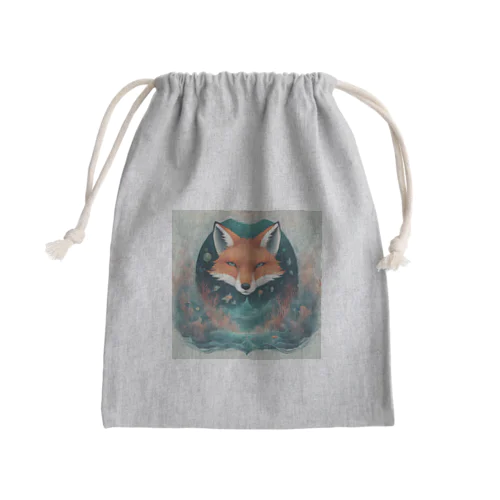 深海を想う狐 Mini Drawstring Bag