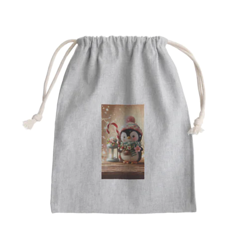 かわいいクリスマスペンギン Mini Drawstring Bag