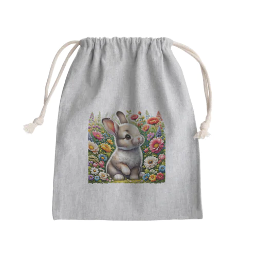 とってもキュートなラビット２ Mini Drawstring Bag