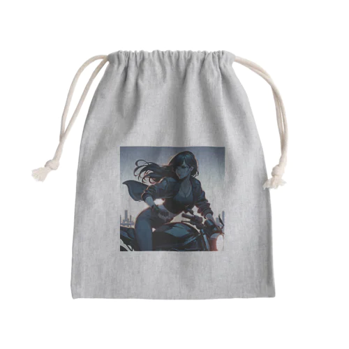 バイク女子 Mini Drawstring Bag