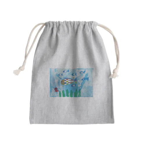 キッズアート　キラキラお魚 Mini Drawstring Bag