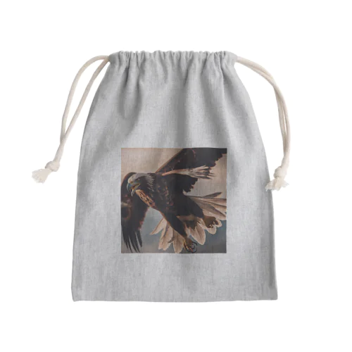 空を飛ぶ鷲 Mini Drawstring Bag