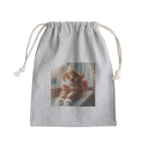 ねこ Mini Drawstring Bag