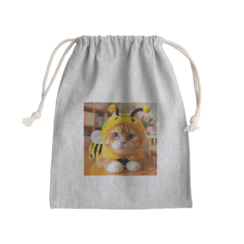 ミツバチ🐝のコスプレをした🐱にゃんこ🐾 Mini Drawstring Bag