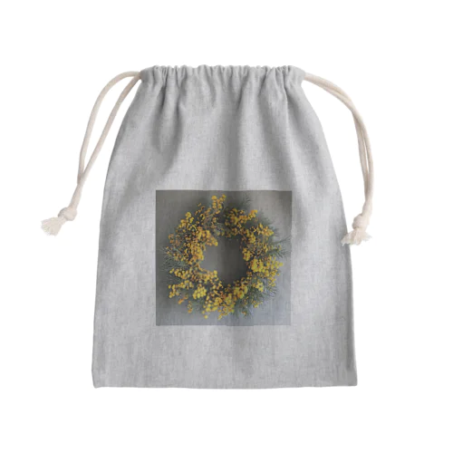 ミモザの花をりース　なでしこ1478 Mini Drawstring Bag