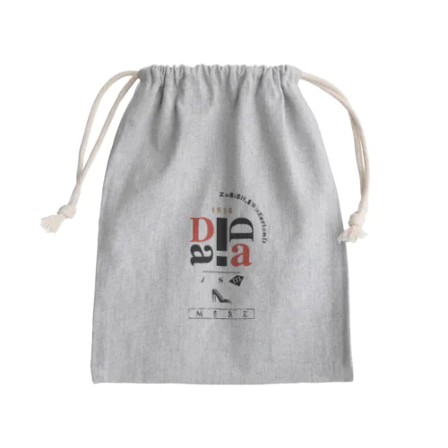 Dadaism art Typography Design Mini Drawstring Bag