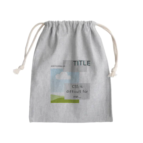 I got CSS! Mini Drawstring Bag