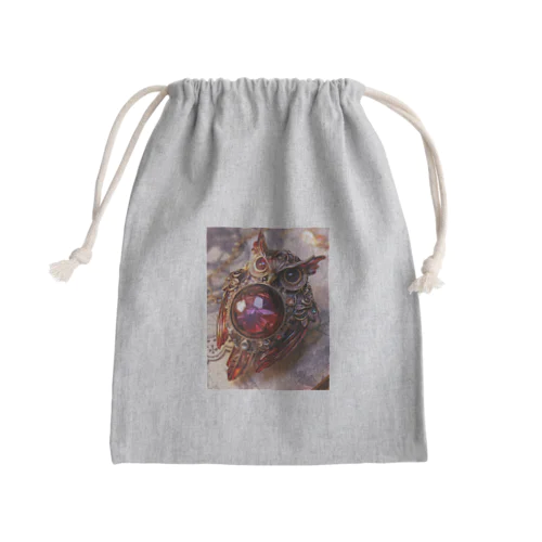 知恵を授けるふくろう　なでしこ1478 Mini Drawstring Bag