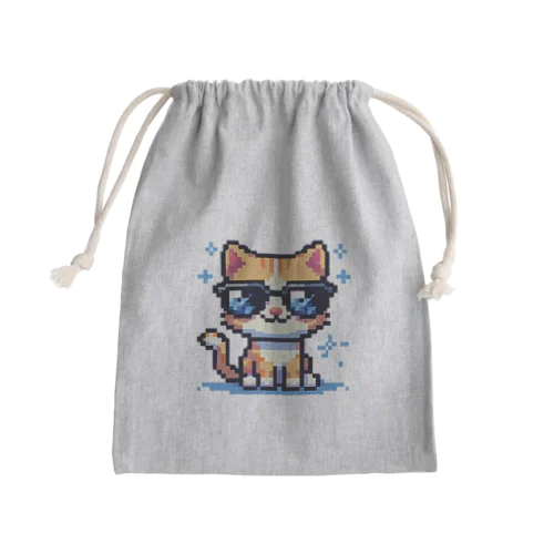 きらりんサングラスにゃんこ Mini Drawstring Bag