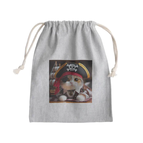 海賊王になるニャ(⁠=⁠｀⁠ェ⁠´⁠=⁠)⚓ Mini Drawstring Bag