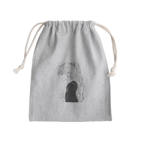 横顔のときめき Mini Drawstring Bag