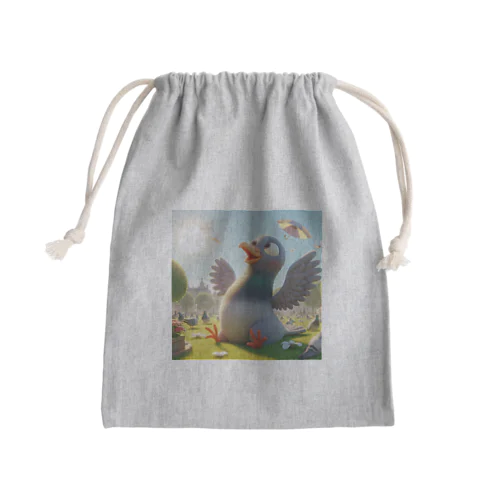 明るい子供のハト Mini Drawstring Bag