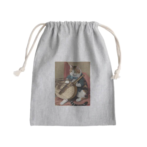  orchestra cat 001 Mini Drawstring Bag