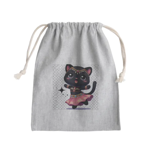 黒猫ベリーダンス Mini Drawstring Bag