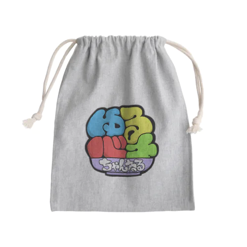 メインロゴ(縁取りver.) Mini Drawstring Bag