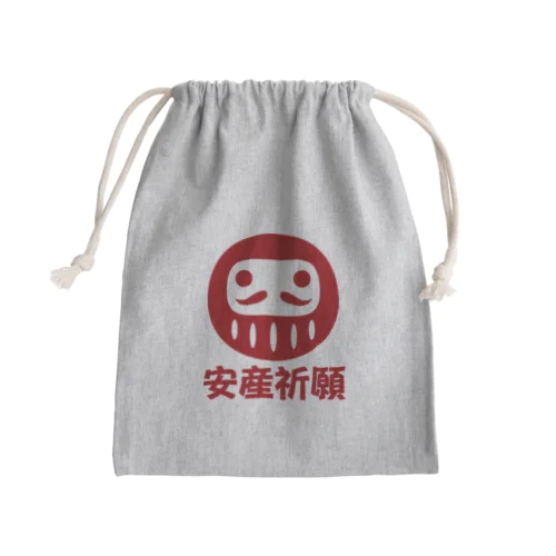 「安産祈願」だるま ダルマ 達磨  Mini Drawstring Bag