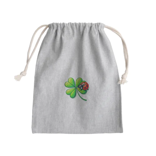 幸せを運んで来たテントウムシくん Mini Drawstring Bag