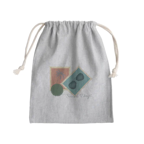 レトロウェーブハーモニー Mini Drawstring Bag