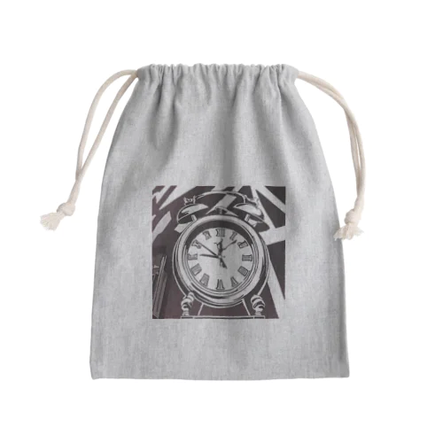 モノクロ時計 Mini Drawstring Bag