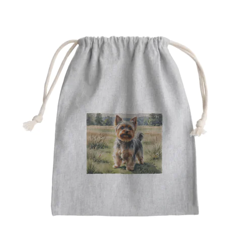 ヨークシャー・テリア　Yorkshire Terrier　水彩画風 Mini Drawstring Bag