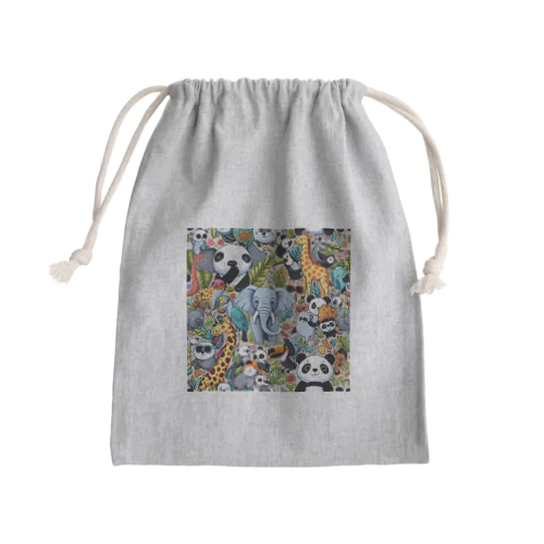 動物園 Mini Drawstring Bag