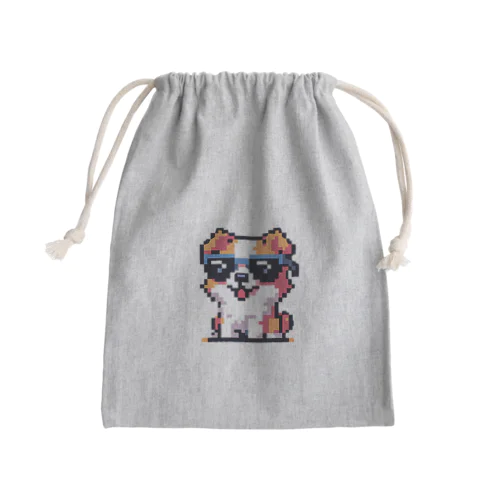 きらりんサングラスわんこ Mini Drawstring Bag