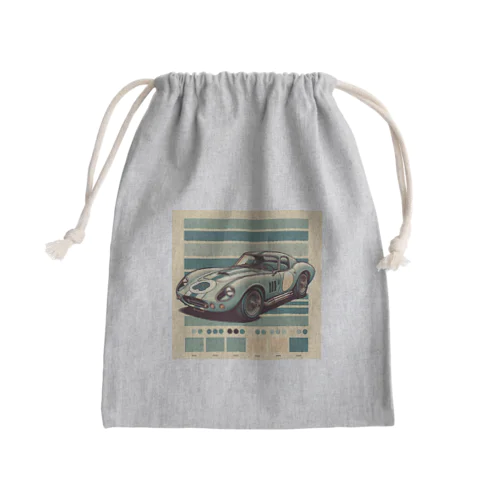 レトロなスポーツカー Mini Drawstring Bag