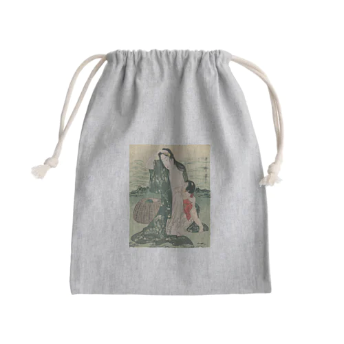 浮世絵：喜多川歌麿_鮑取り Mini Drawstring Bag