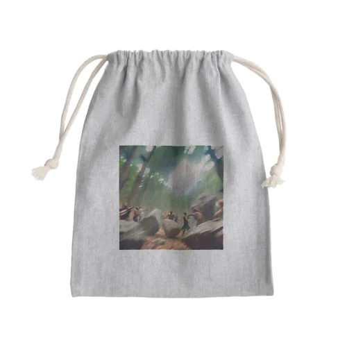 ジャングルで Mini Drawstring Bag