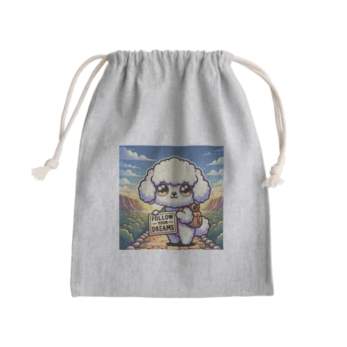 華やかで愛らしいトイプードル Mini Drawstring Bag