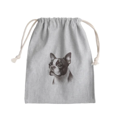 ボストンテリア デッサン Mini Drawstring Bag