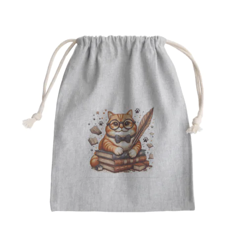 猫 Mini Drawstring Bag