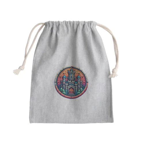 中世の城のロゴ Mini Drawstring Bag