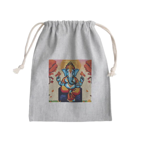 季節の移り変わりを楽しむガネーシャ Mini Drawstring Bag