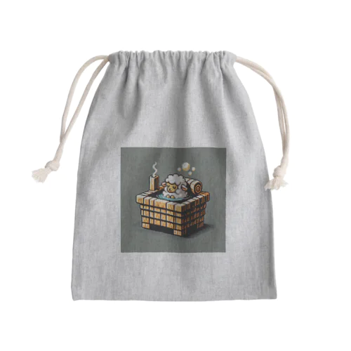 おふろひつじ Mini Drawstring Bag