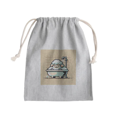 おふろひつじ Mini Drawstring Bag