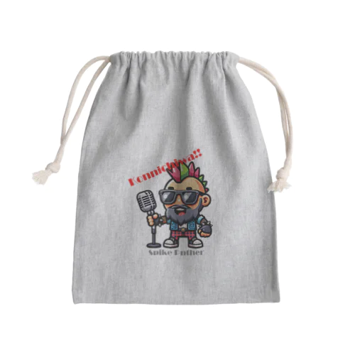 中年のパンクロッカー Mini Drawstring Bag