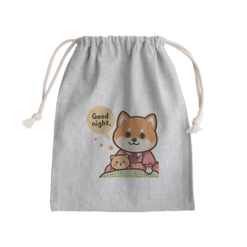 今夜は可愛い柴犬スタンプで癒しの時間 Mini Drawstring Bag