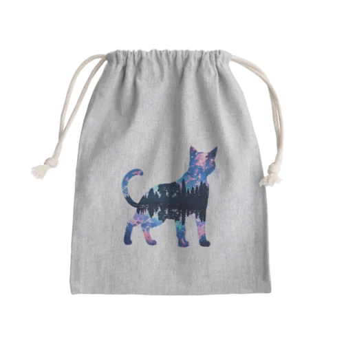 星空と猫_009 Mini Drawstring Bag