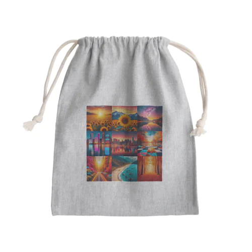 カラフル背景 Mini Drawstring Bag