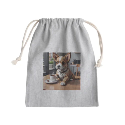 coffee dog Mini Drawstring Bag