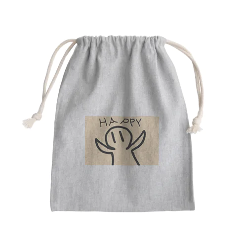 HAPPYなコンセント君（薄橙） Mini Drawstring Bag